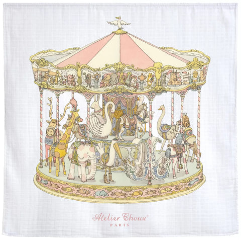 ゆ*ま様 アトリエシュー　AtelierChoux おくるみ　カルーセル　ブラン Carre-Caroussel-web_large.webp